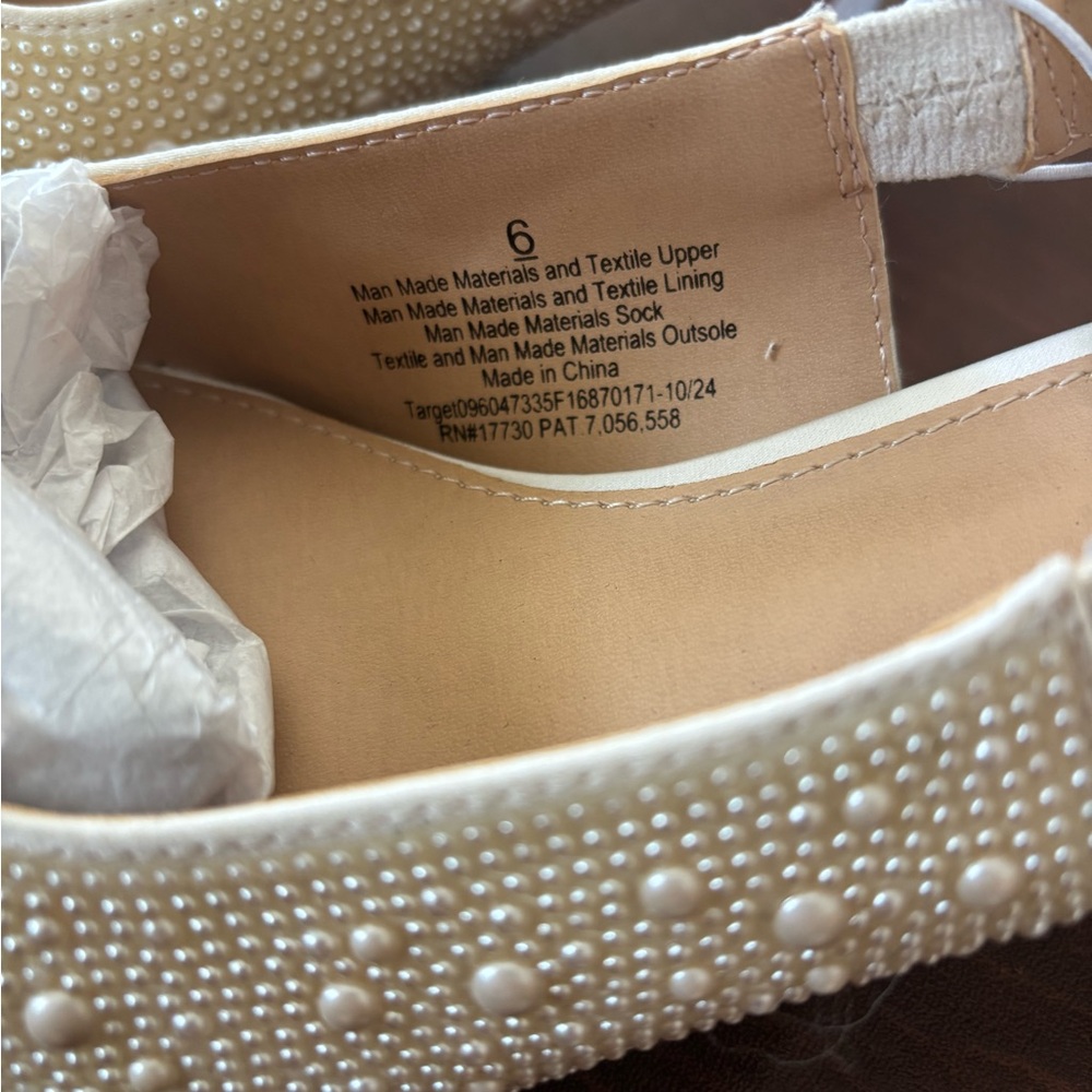 A New Day Ivory Pearl Slingback Heels - Picture 2 of 10